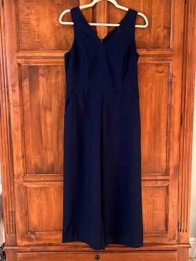 Banana Republic Navy Jumpsuit | SZ 4 | V Neck | Zipper | Pockets | Like New